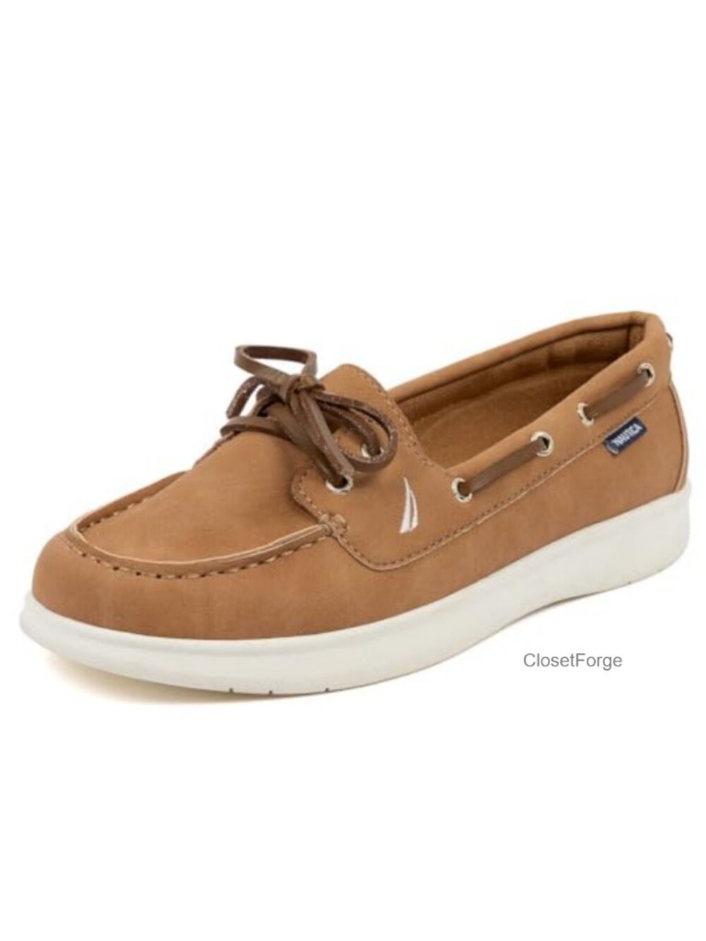 Women's Casual Boat Shoes Moc-Toe Loafers Faux Leather Cushioned